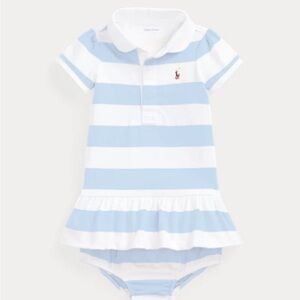 Ralph Lauren Blue & White baby dress 9m